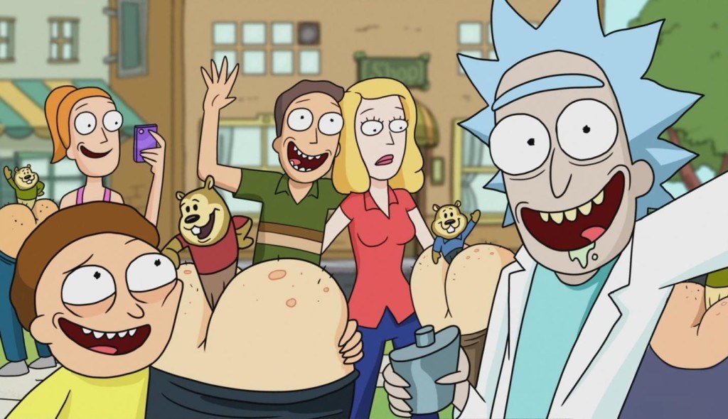 Family butt hugging image
