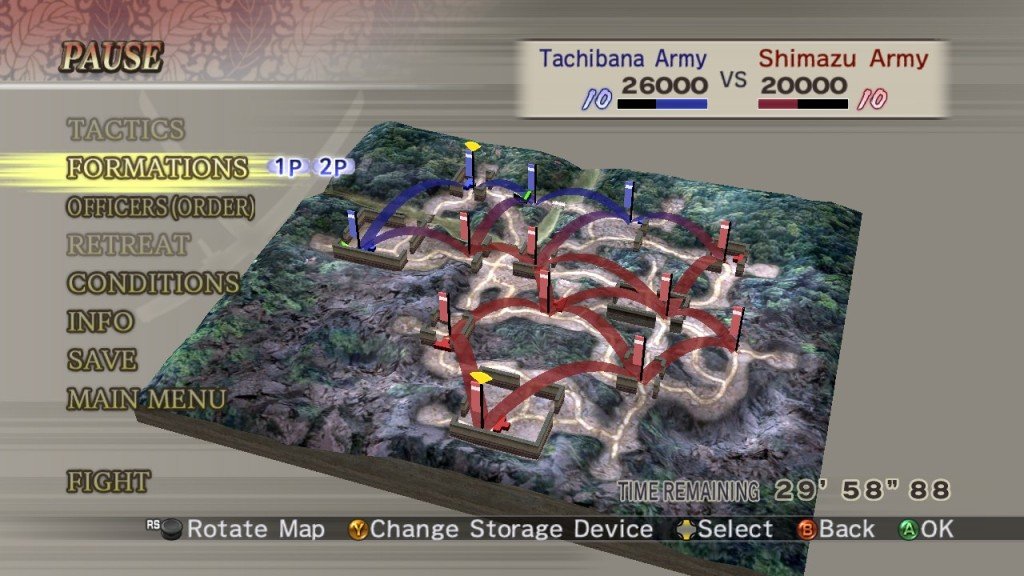 Samurai Warriors 2 Empires pre battle screen
