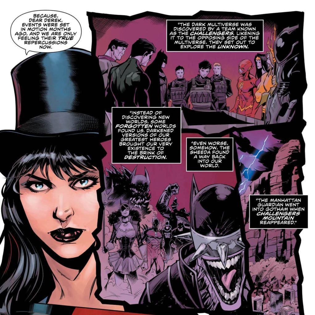 Zatanna explains the situation to Derek