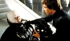 Luke and Anakin at the end of Return of the Jedi