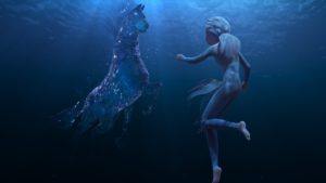 Elsa underwater meets magical creatures in Frozen 2