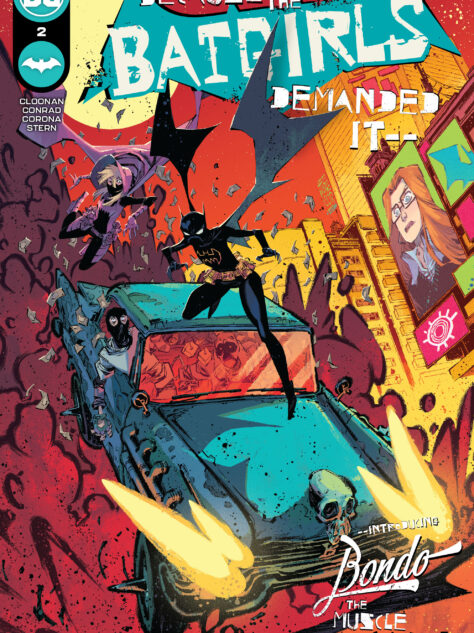 Batgirls #2 cover with Cass, Barbara, and Bondo the Muscle Car