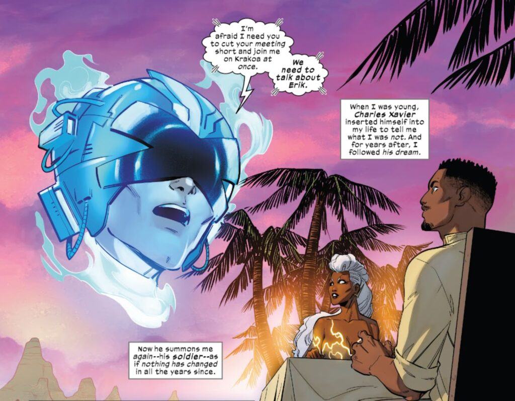 Xavier busting up Storm's date