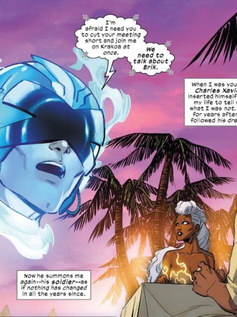 Xavier busting up Storm's date