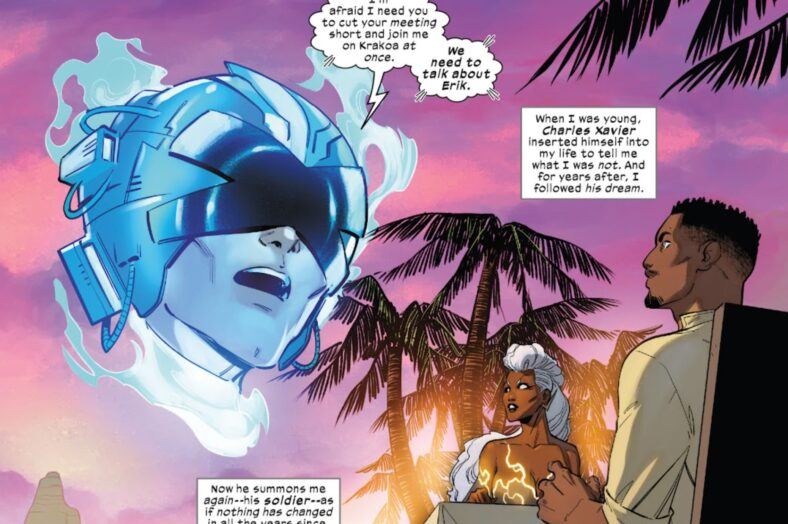 Xavier busting up Storm's date