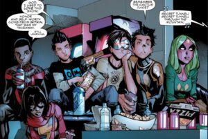 Cyclops with his champions teammates