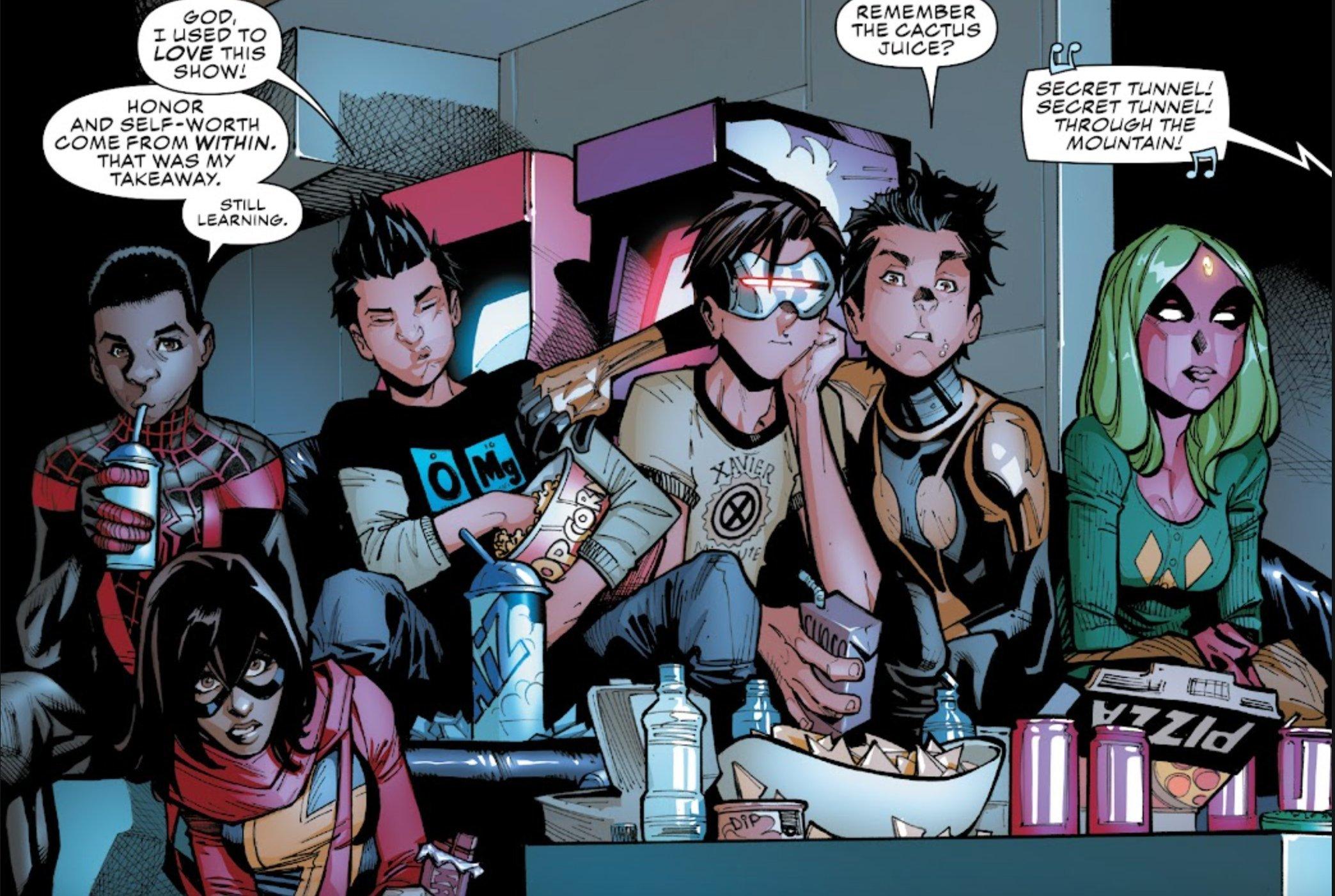 Cyclops with his champions teammates
