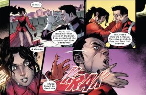 Kitty Pryde snaps an Orchis members neck