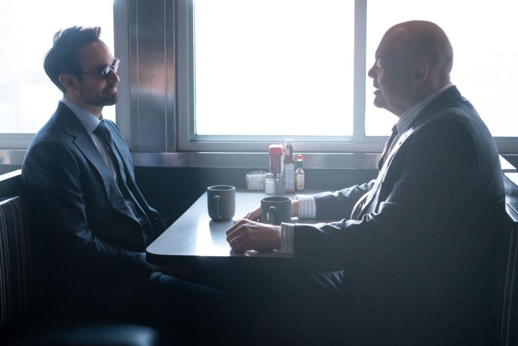 Daredevil: Born Again Matt Murdock talking to Wilson Fisk