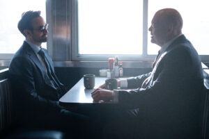 Daredevil: Born Again Matt Murdock talking to Wilson Fisk